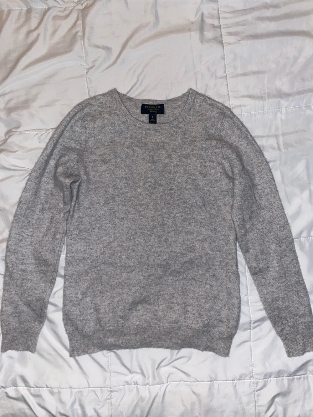 Cashmere Crewneck Sweater - Light Gray
